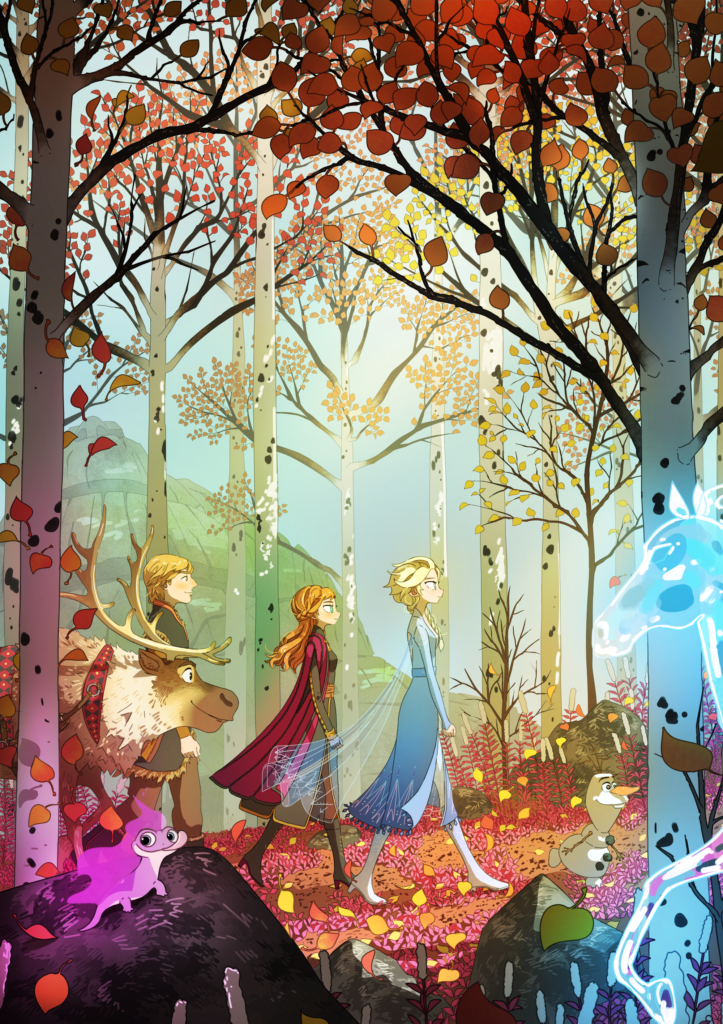 アナと雪の女王2展 展示イラストの制作 Tao Website