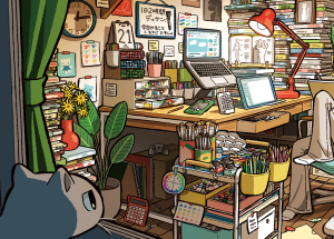 2025　「ノラ猫しろの町めぐり(Web連載)」第3回【棒とペラペラの謎】※作品一部トリミング