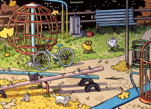 2025　「ノラ猫しろの町めぐり(Web連載)」第10回【似た者との出会い】※作品一部トリミング